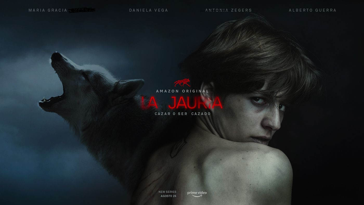 Advertising  Amazon cinematic content design horror Jauría Photography  posters series