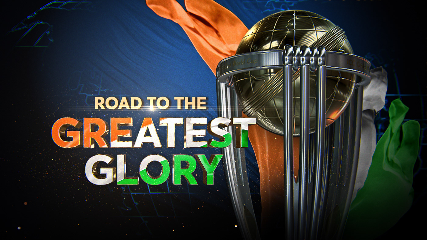 ICC India Cricket IPL starsports sports design Social media post trophy WorldCup