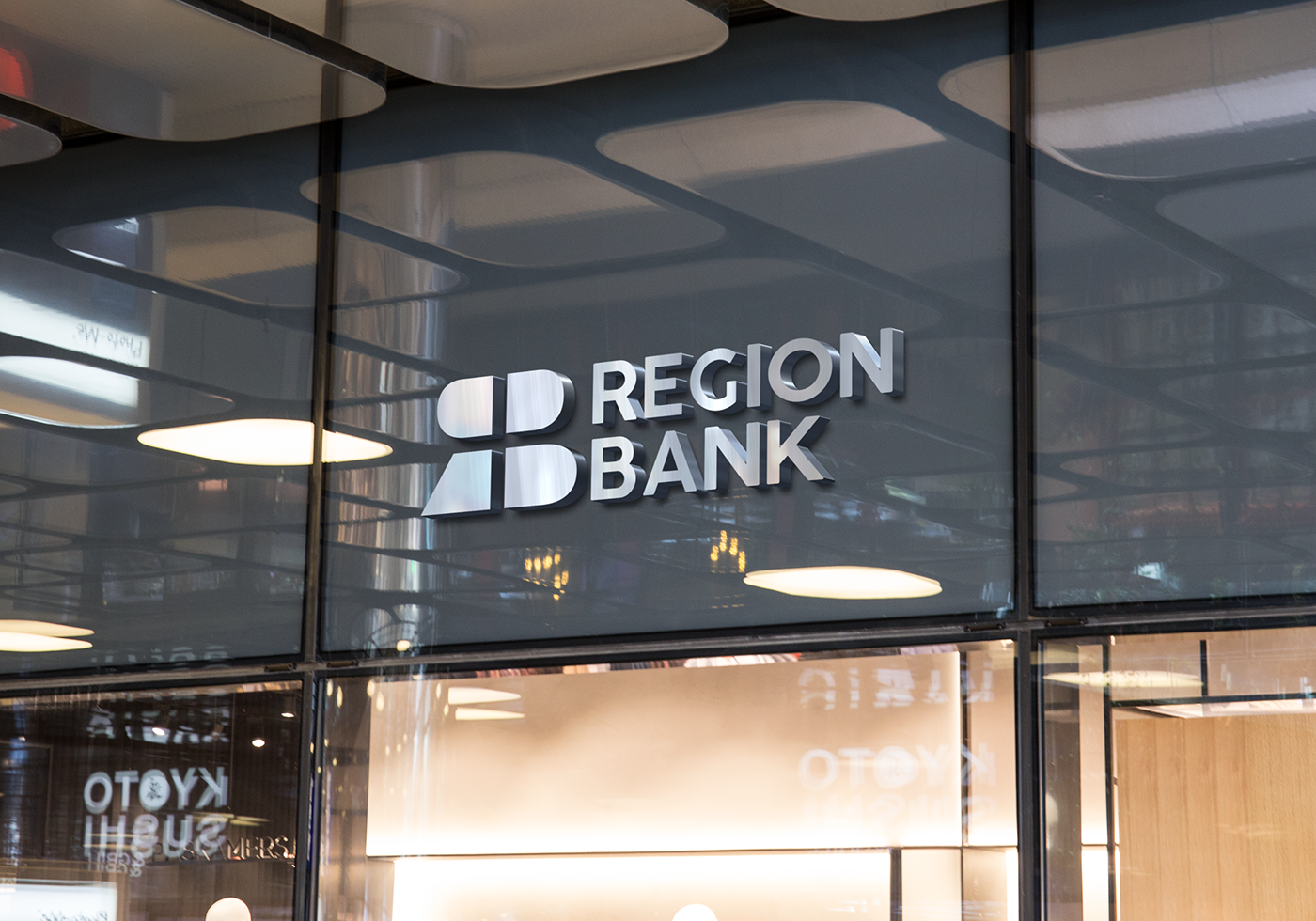 #Logo #bank #typography #mockup #région #Design #Branding #pattern