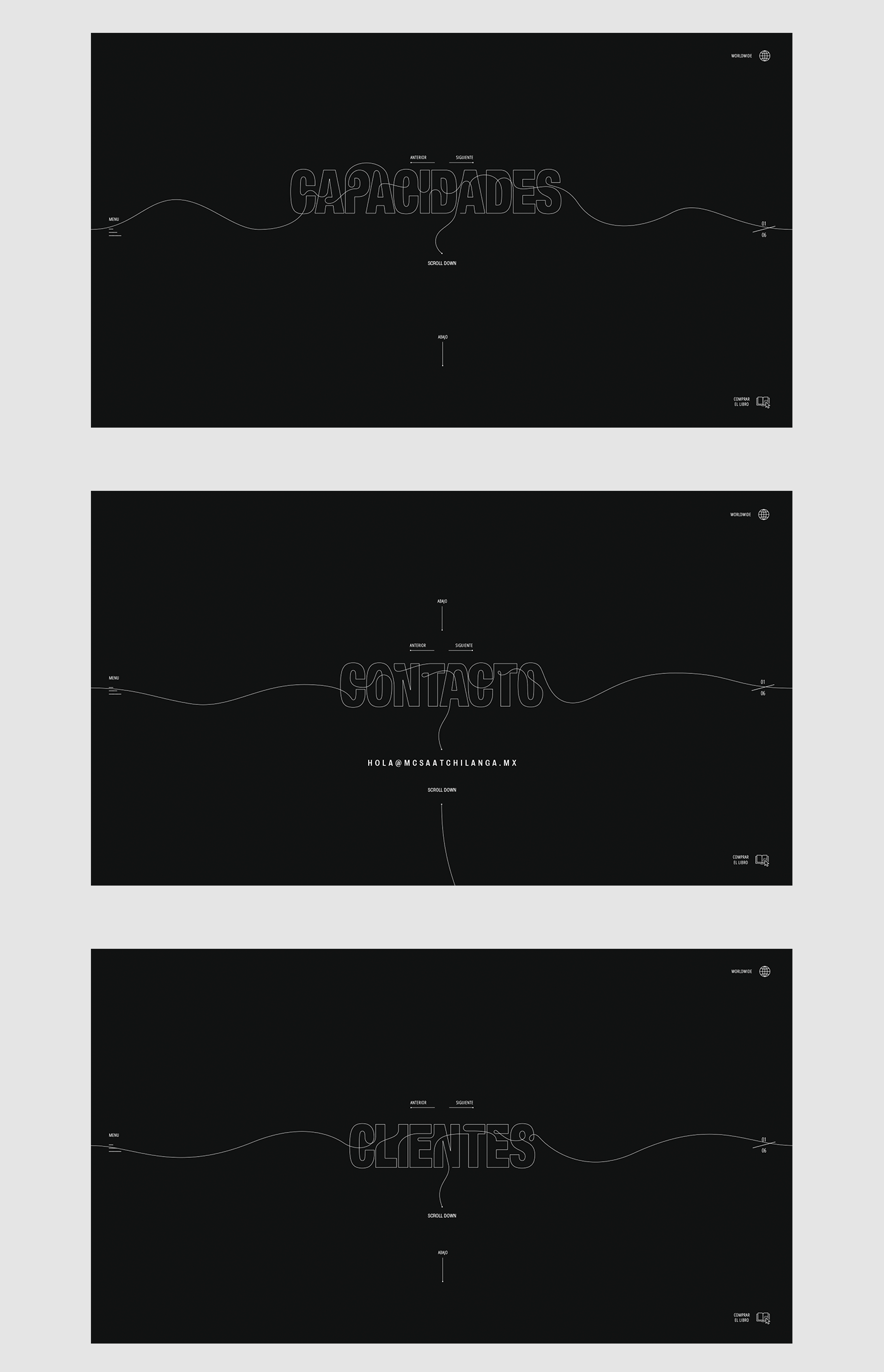mc&saatchi ux UI Web Design  Interface typography   black & white line