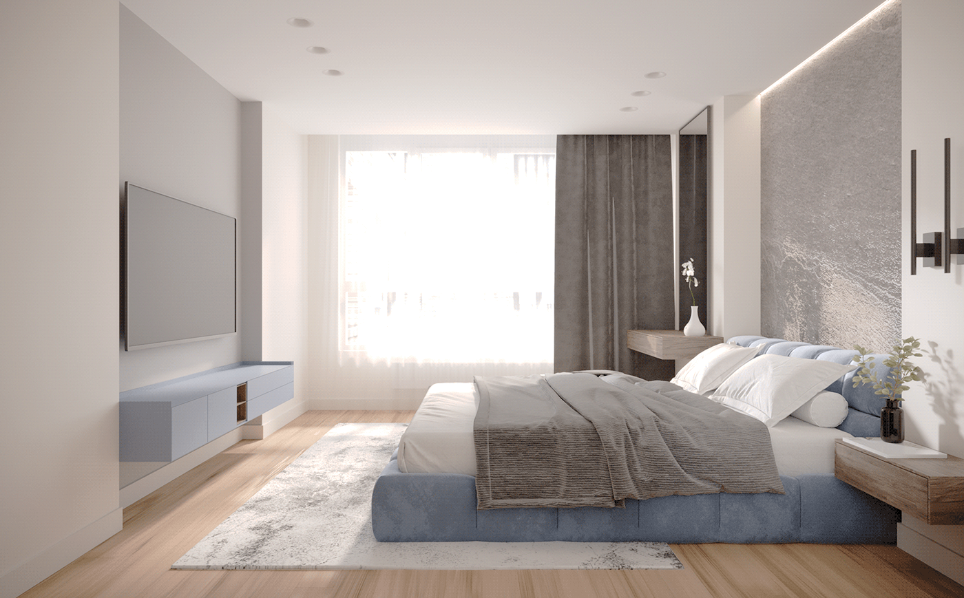 3ds max bedroom corona render  designer Interior interior design  modern portfolio Render visualization
