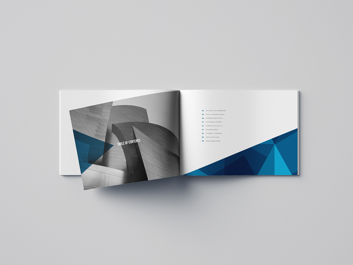brochure catalog abstract blue modern simple minimal real estate template download
