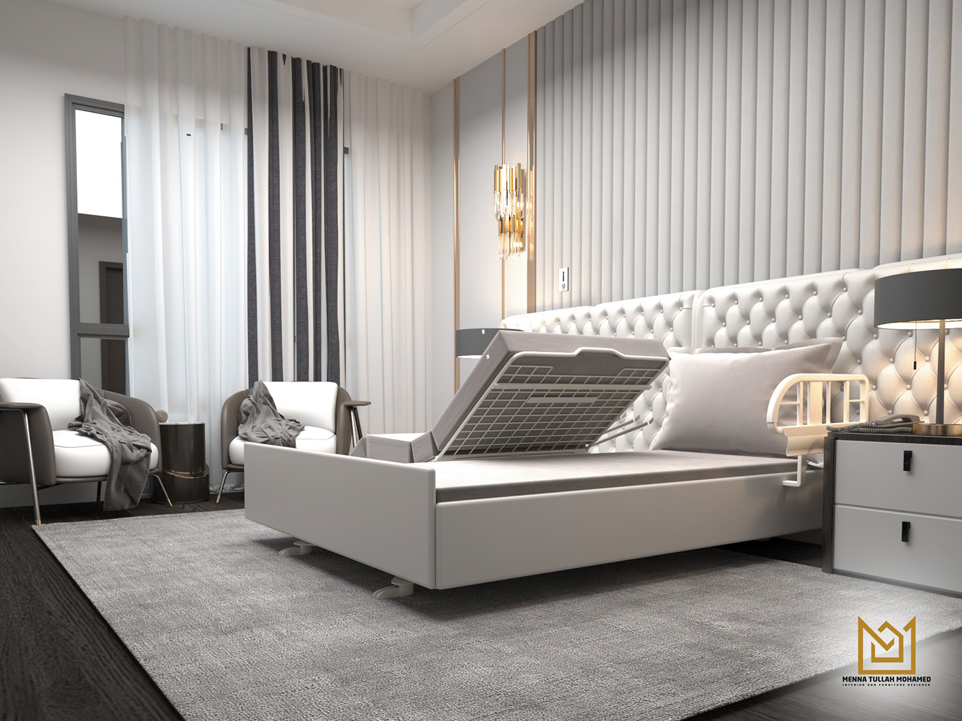 3ds max architecture interior design  modern People with special needs rehabilitation Render resort visualization vray