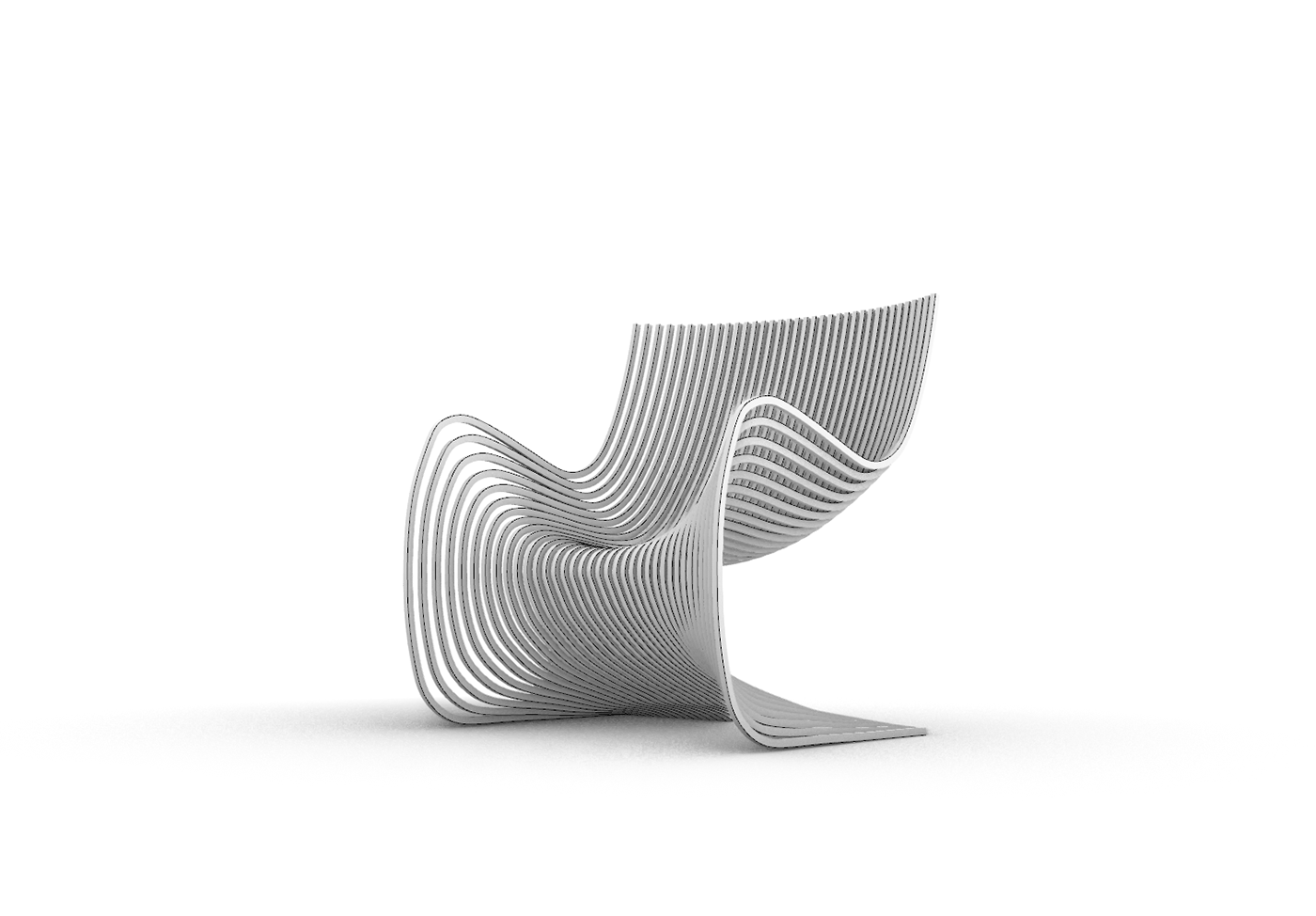 chair 3D visualization Rhino 3D product design  PIEGATTO