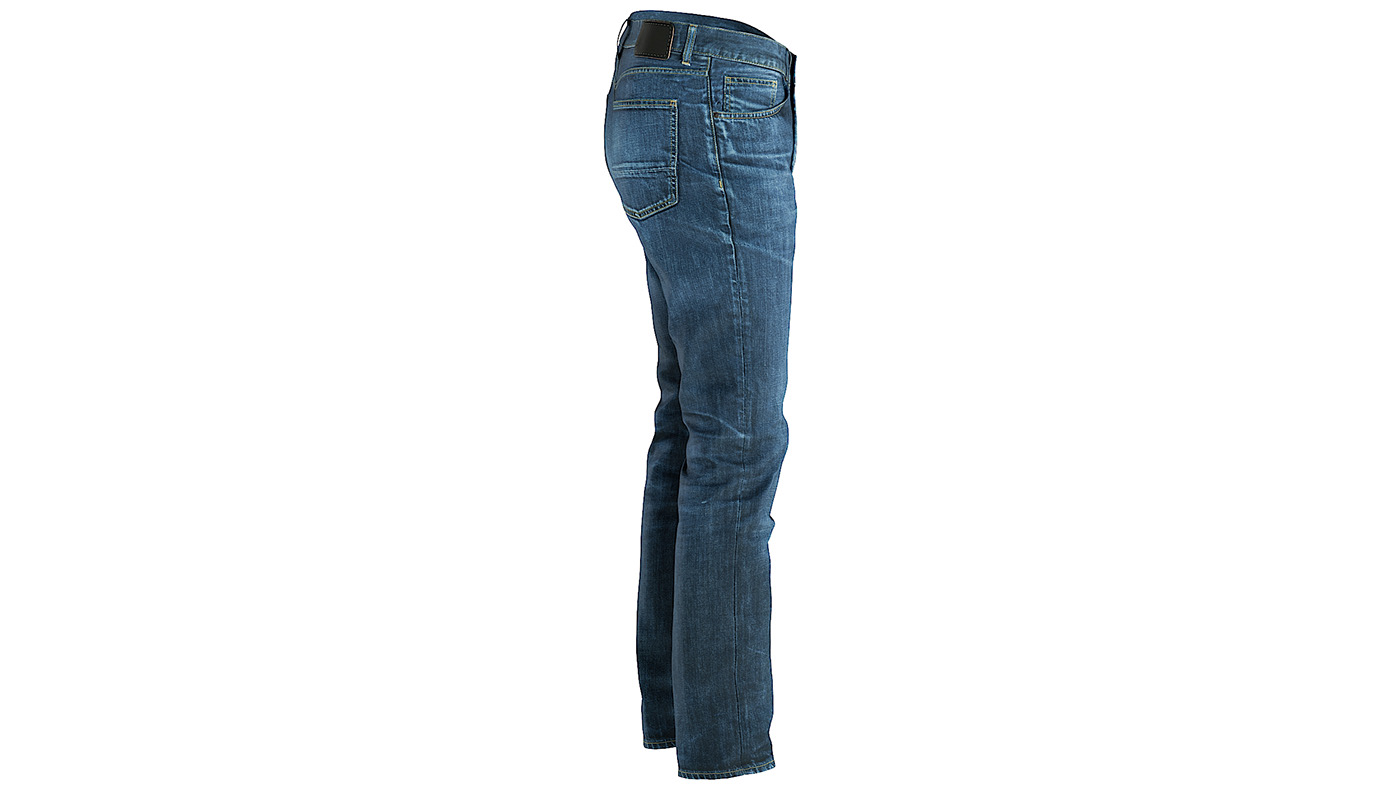 3D 3D model blue casual Clothing Denim fabric jeans mens pants