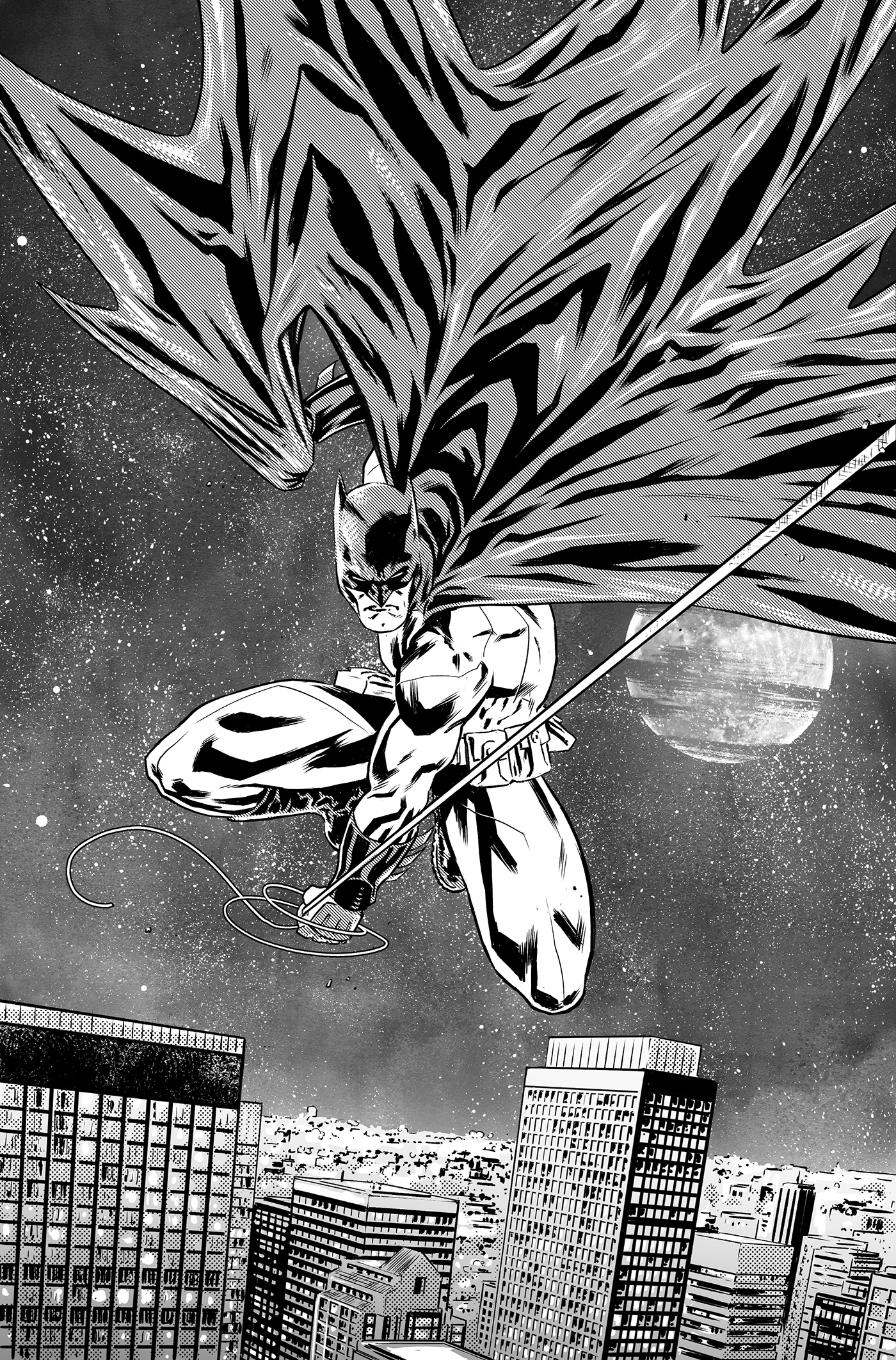 batman gotham ink comic dc city night woman Hero action