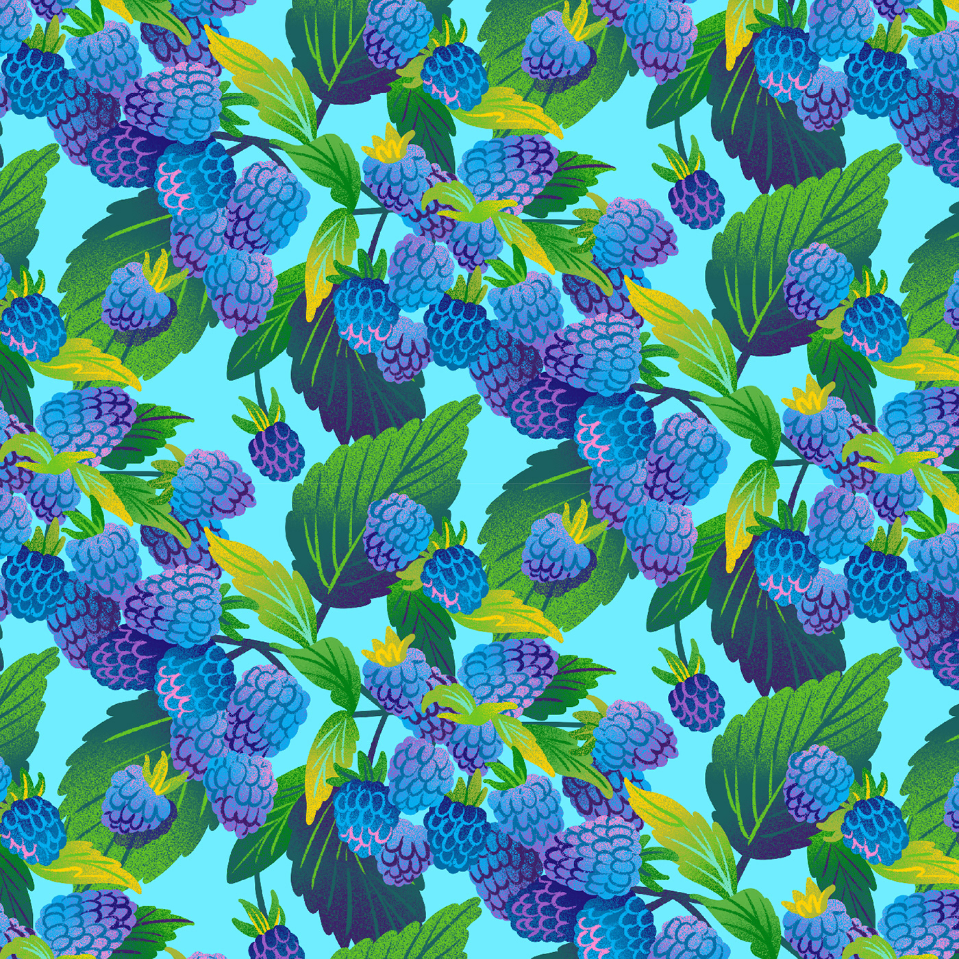 blackberry blue raspberry flavor food illustration Fruit Fruit Illustration ILLUSTRATION  pattern pattern design  raspberry