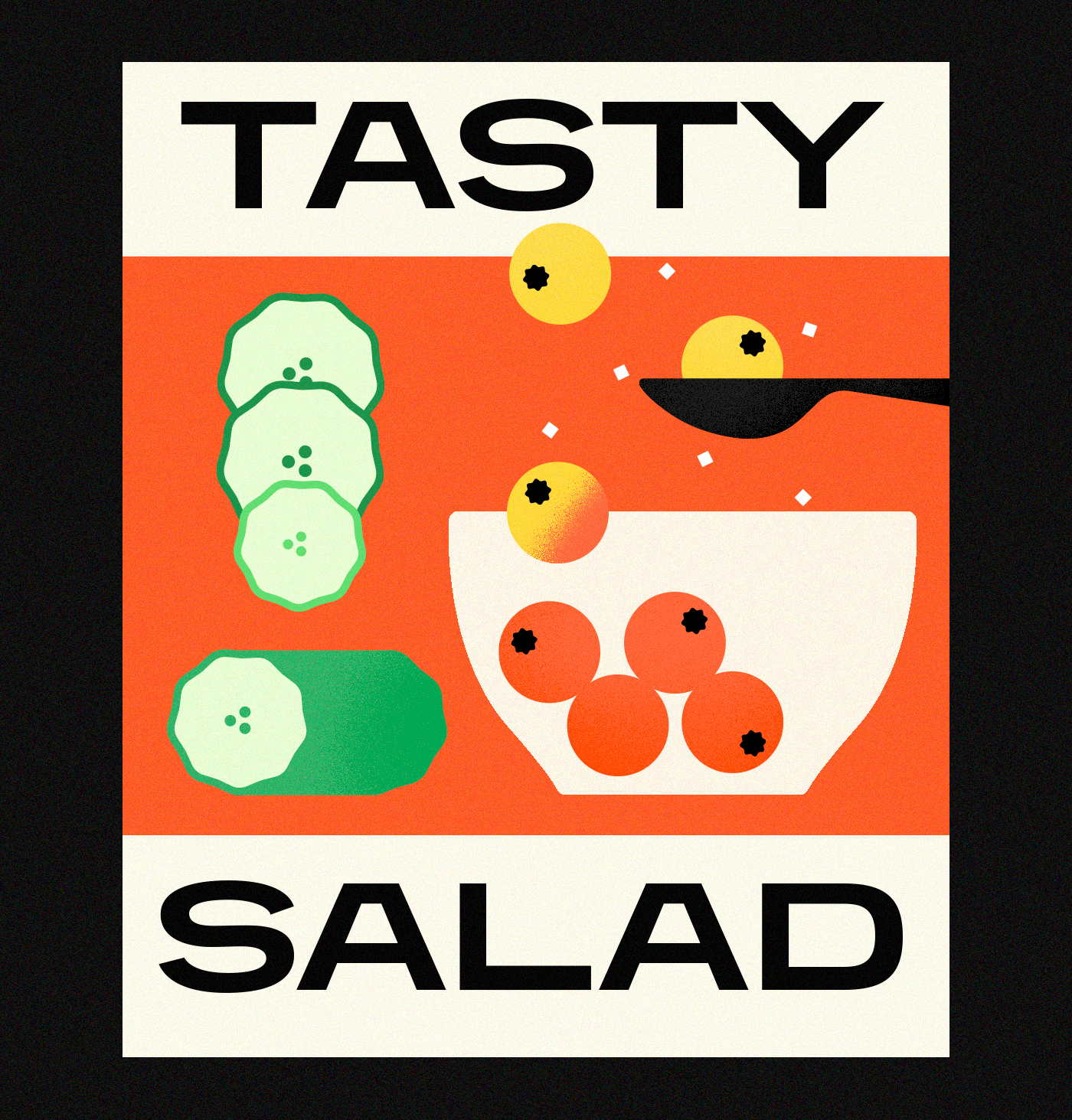 poster posterdesign Routine salad Space  time frame Interior