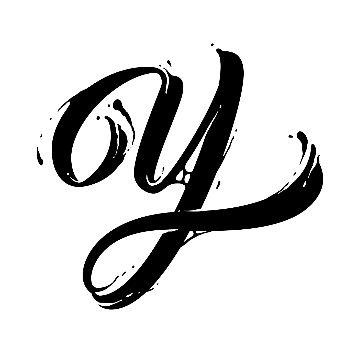 36daysoftype tipografia caligrafia lettering brush Blackletter gif blackandwhite