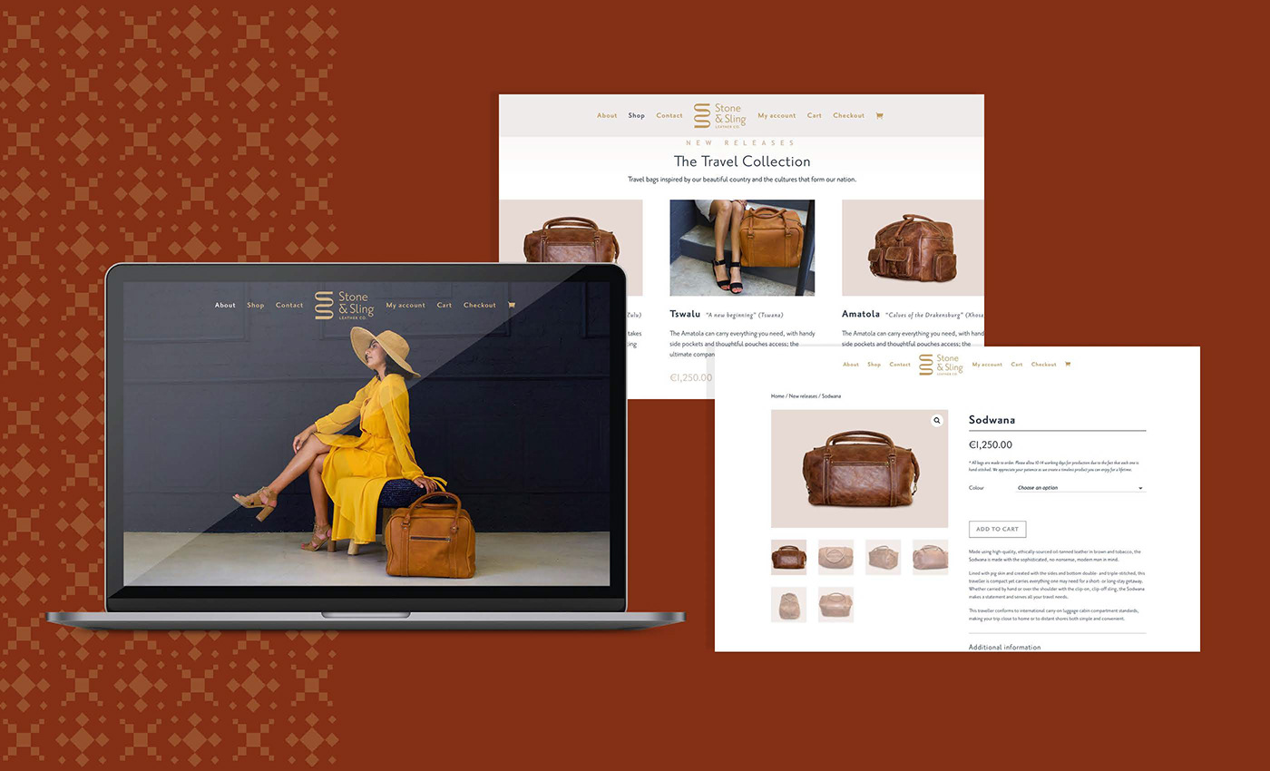branding  earthy Ethical Leather Bags local brand natural Rebrand Startup Website Design website development