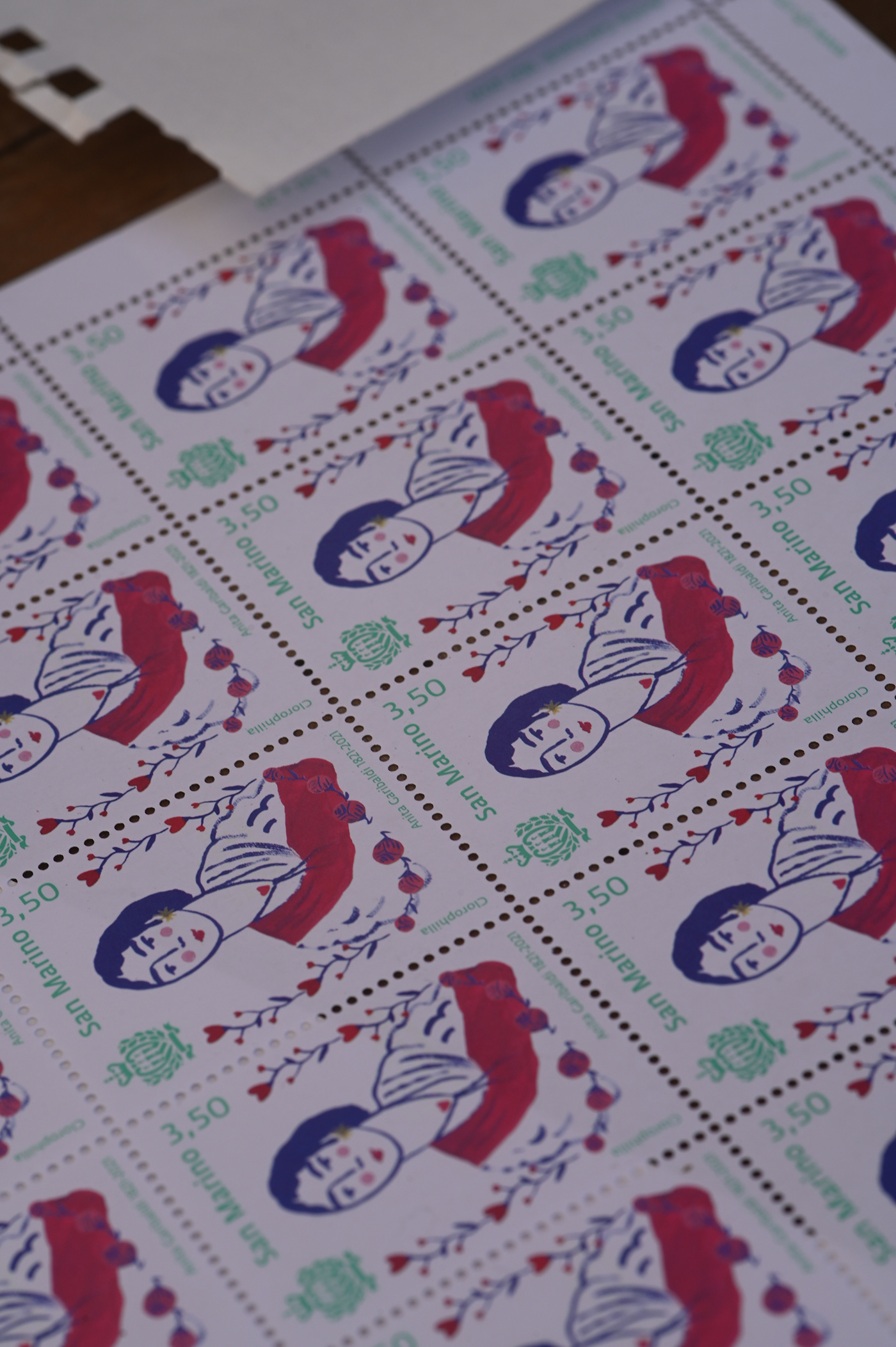 anitagaribaldi disegno francobollo illustrazione painting   repubblicasanmarino