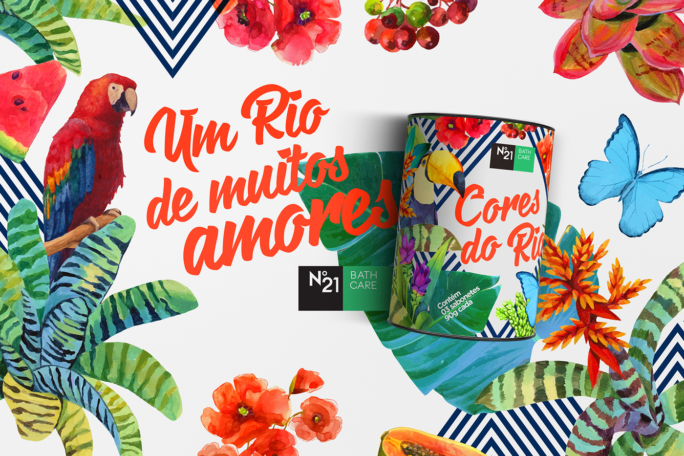 rio soap Brazil Tropical plants Nature natural flower body Cosmetic Health SHOWER brand logo colorful