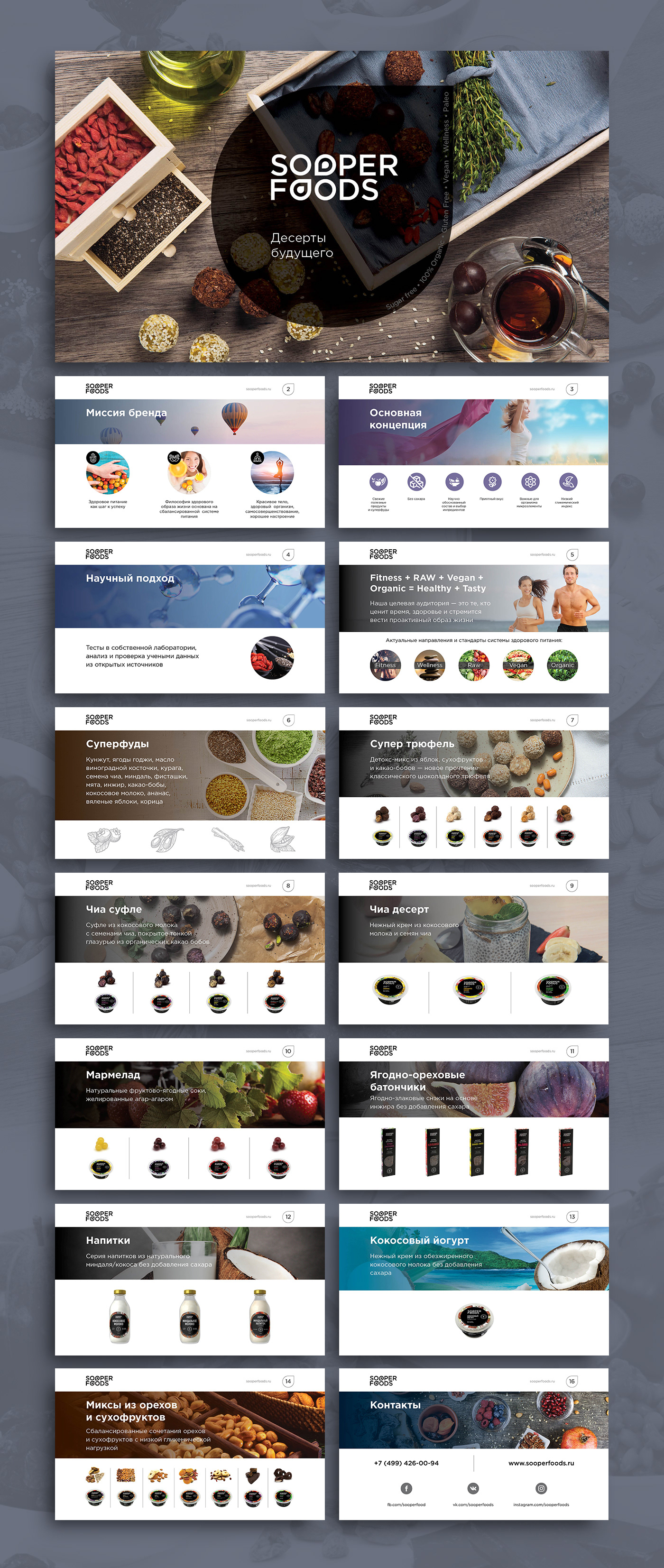 superfoods presentation brand graphic design  page eat InDesign slide creative
