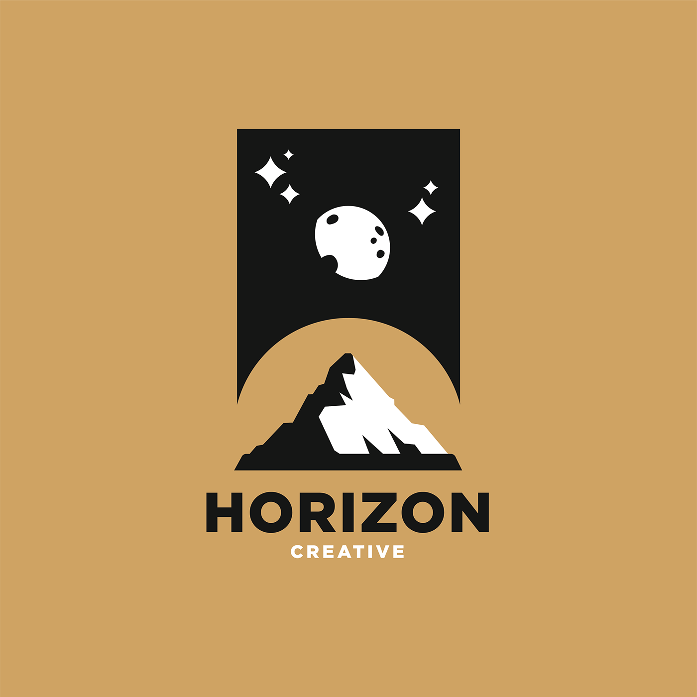 logo moon stars branding  creative horizon ILLUSTRATION  mountain design graphic