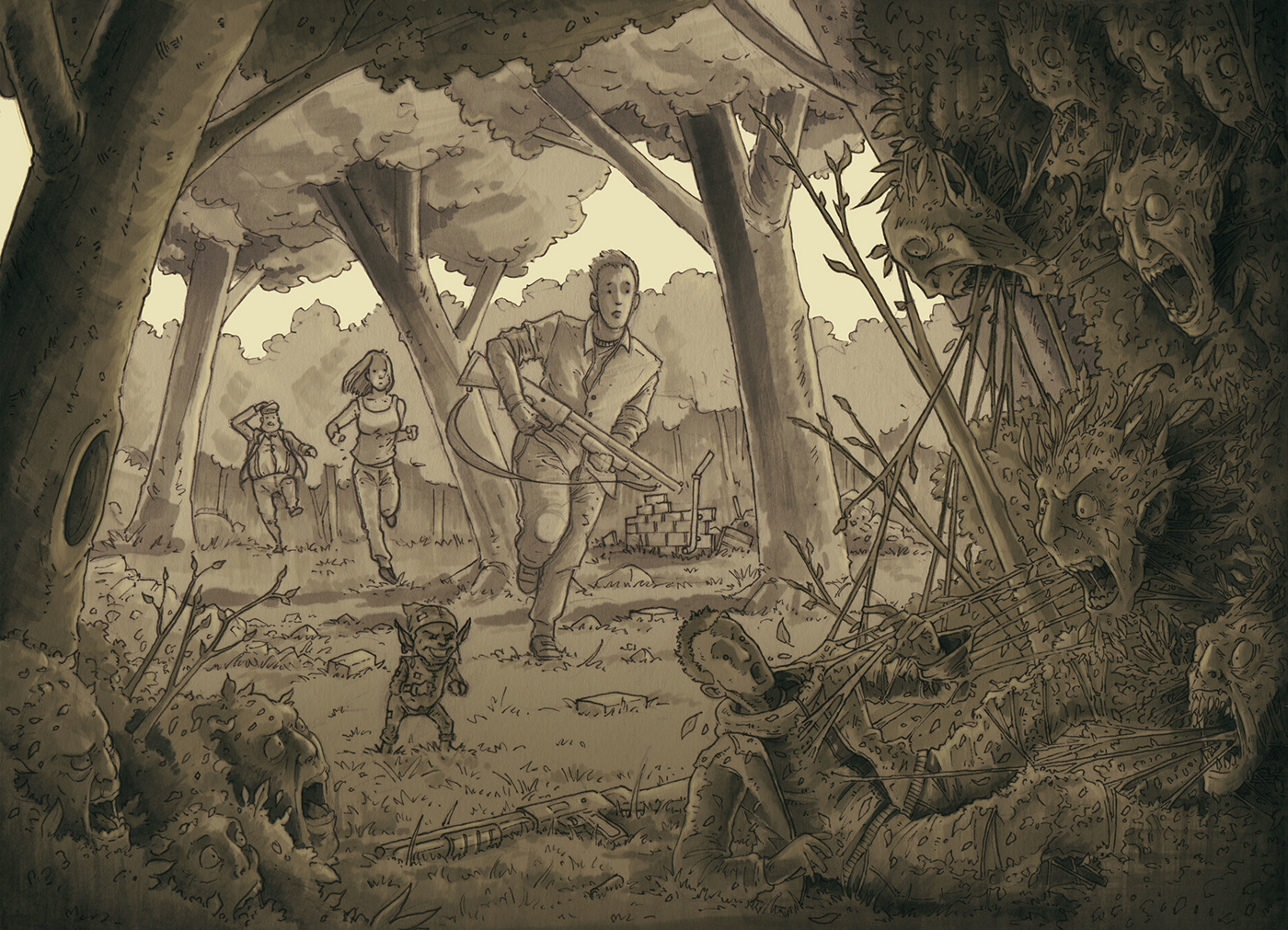 Folklore mythology fantasy ILLUSTRATION  apocalypse adventure storybook storytelling   story narrative