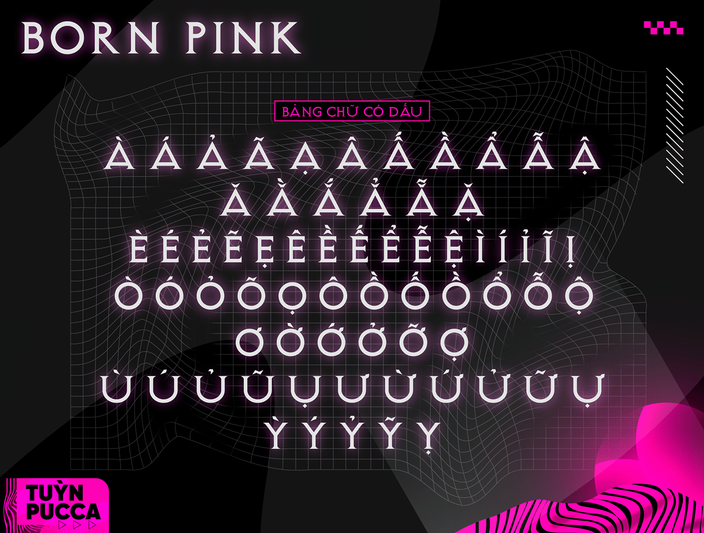 blackpink born pink font
