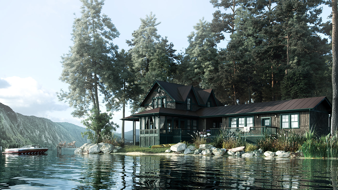 Lake house on Behance