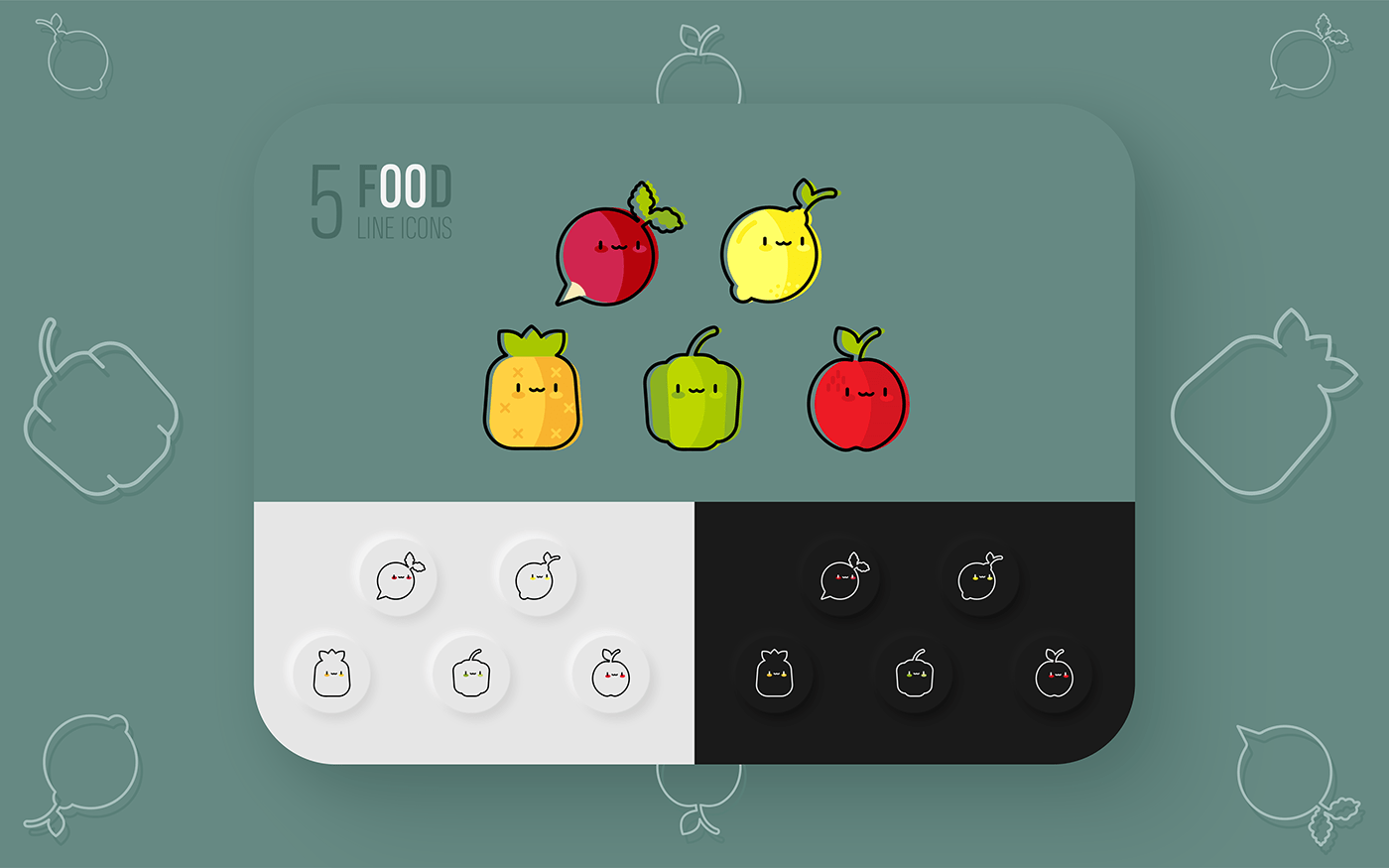 adobe illustrator Food  Food Icons Set Icon icon design  icons icons set infographic LineIcon vector
