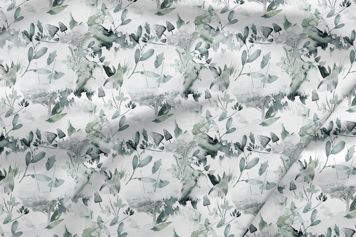 botanical Nature pattern plants surface design textile textile design  watercolor