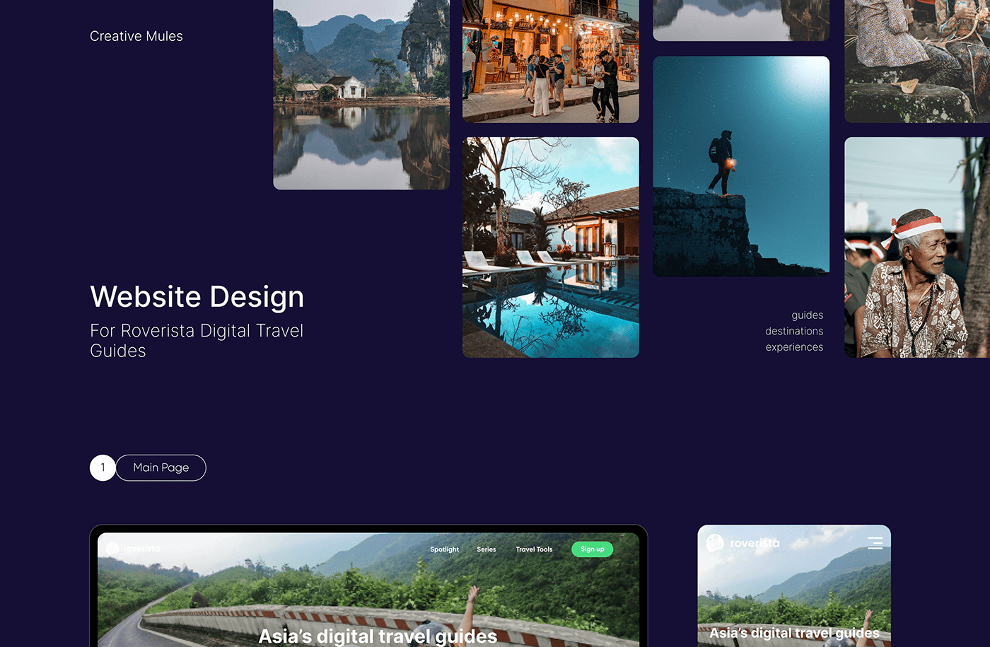 asia Booking green Guide product design  purple Startup Technology Travel Webdesign