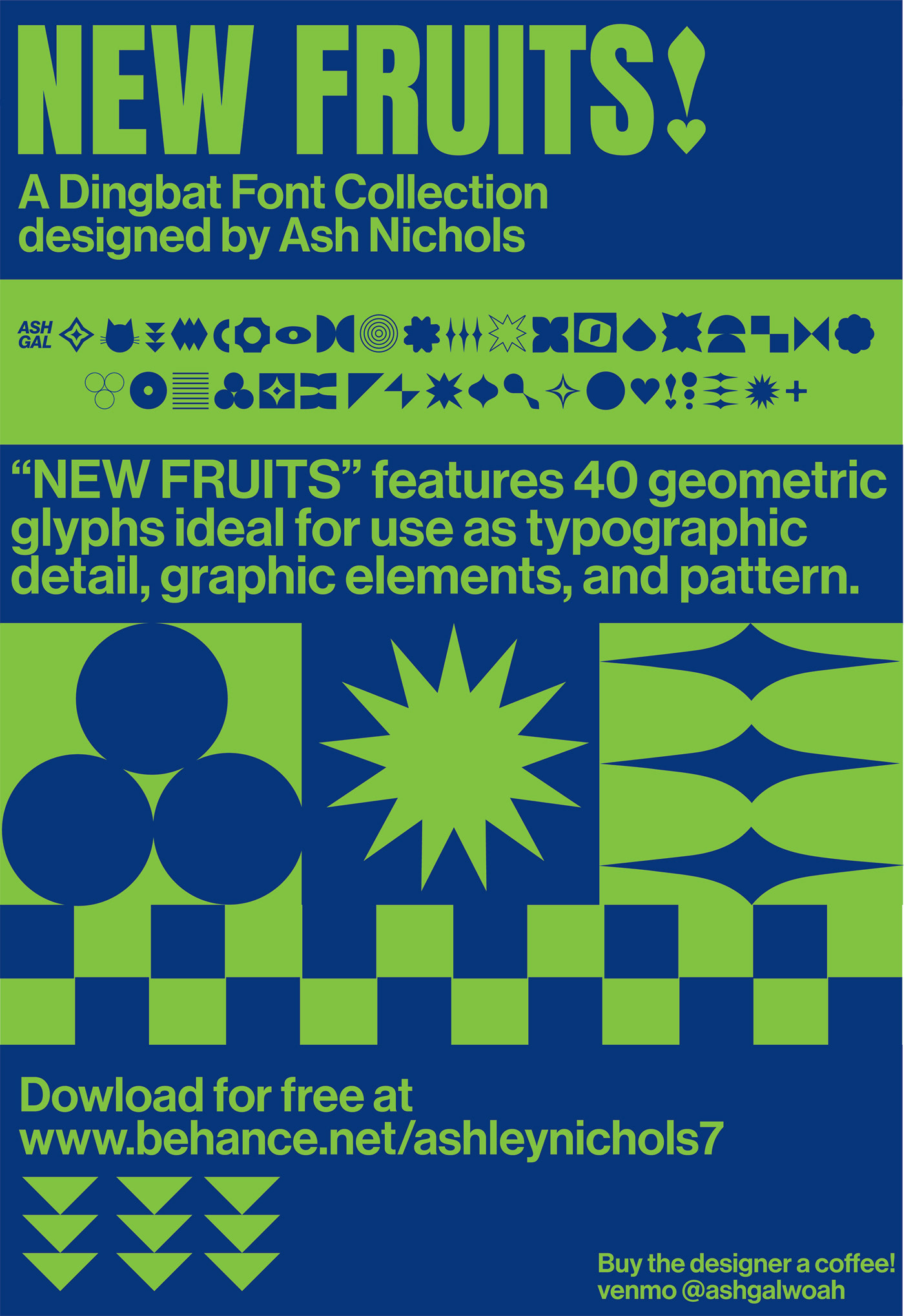 dingbat font Free font geometric geometry glyphs Student work typography   vector wingding