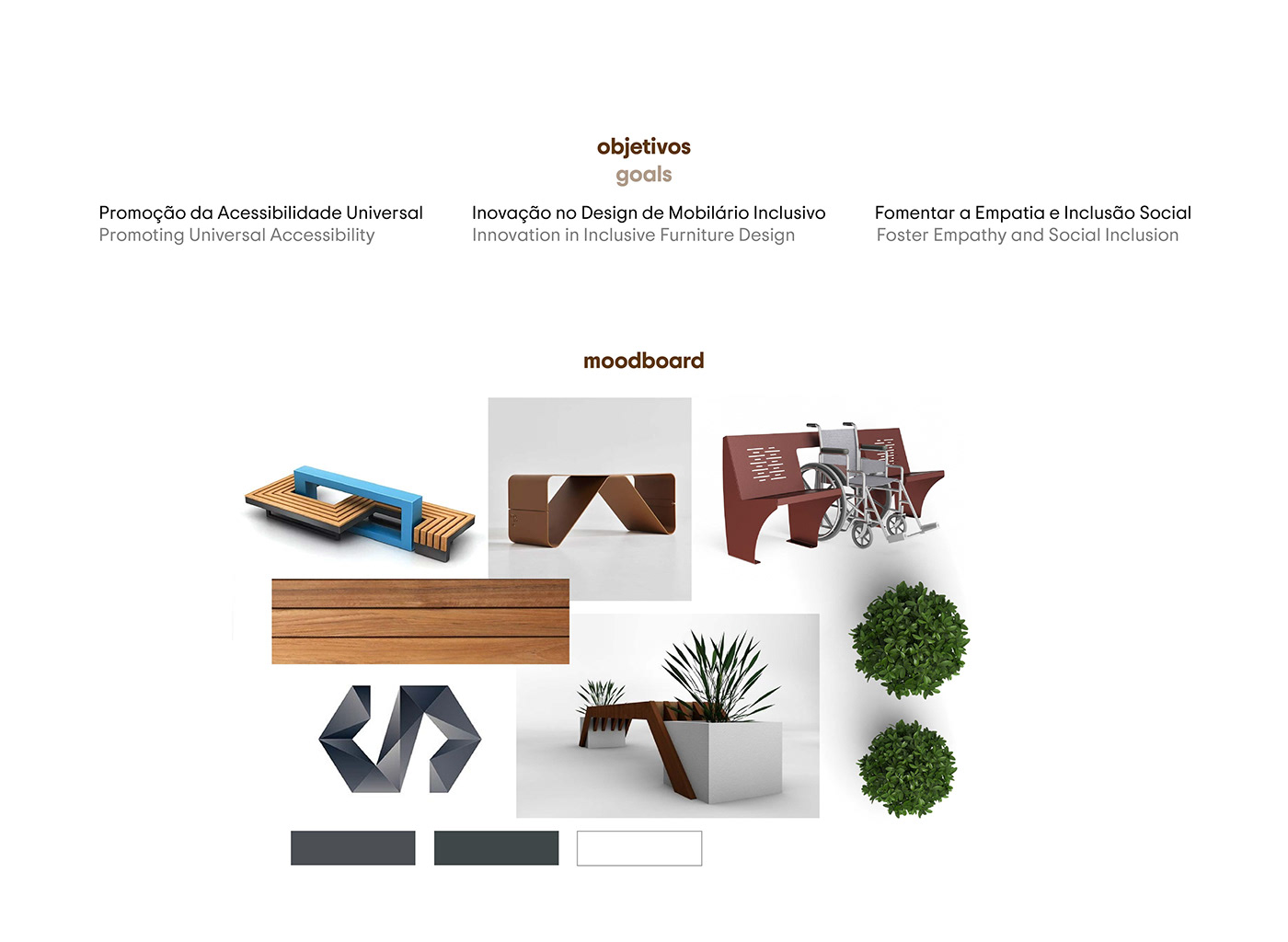 product design  3d modeling Urban Design urban furniture universal design inclusive design bench