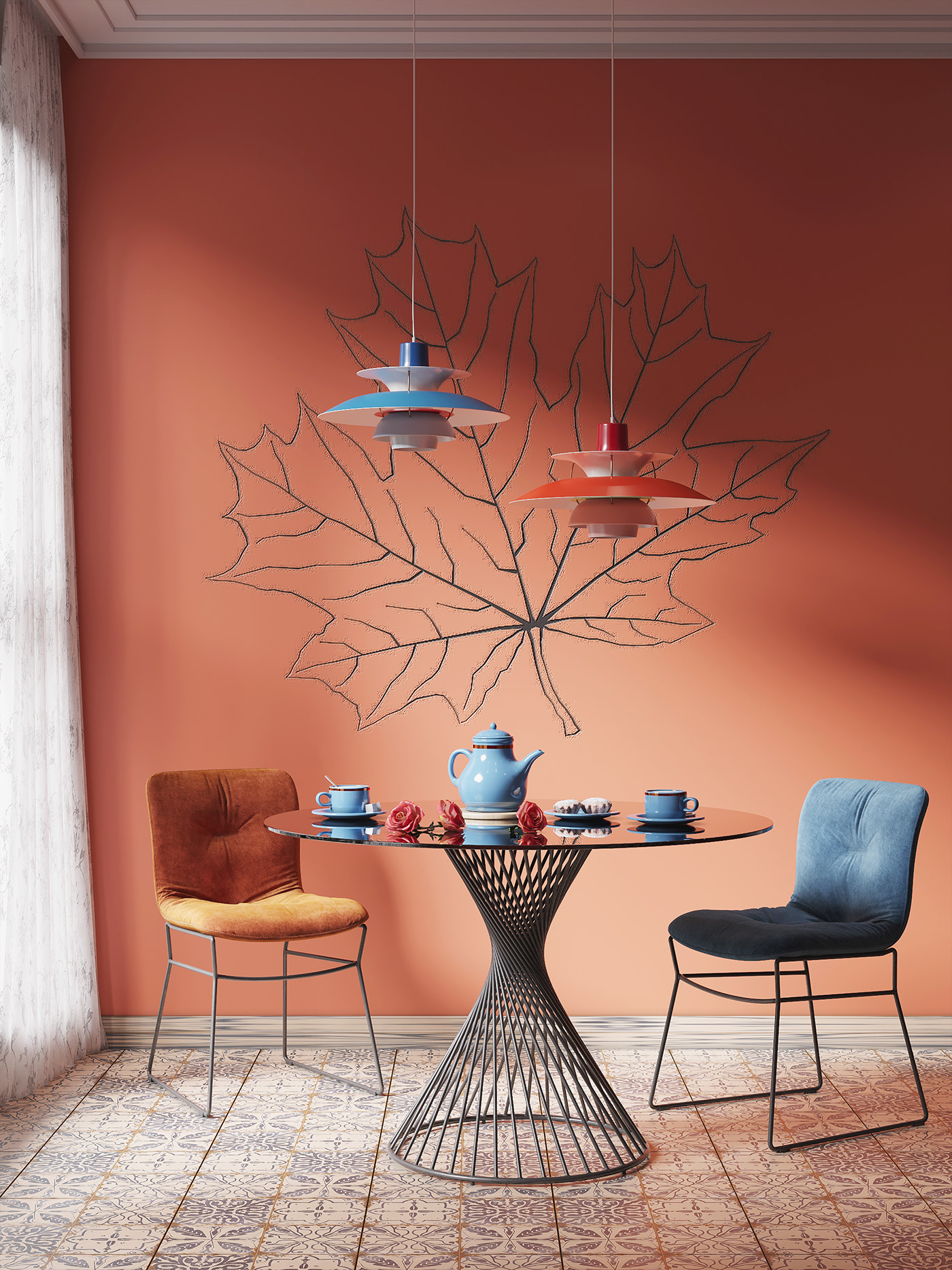 3dvisualization Calligaris chair cianidesign furniture grasaro interior design  louispoulsen PoulHenningsen sinara79