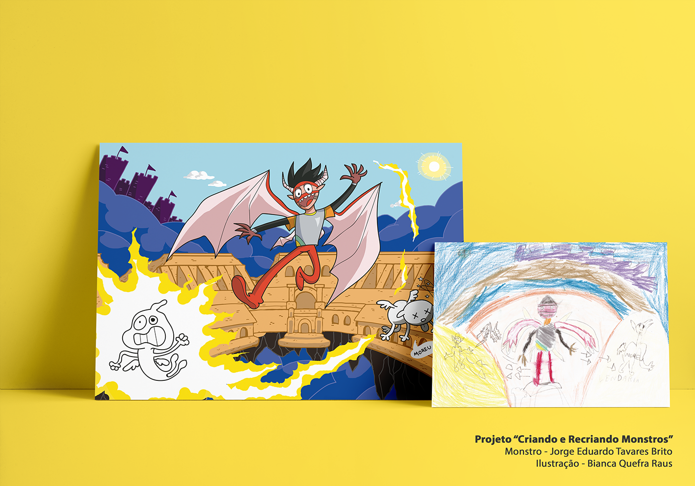 Ilustração design gráfico poster monstros personagens Character design 