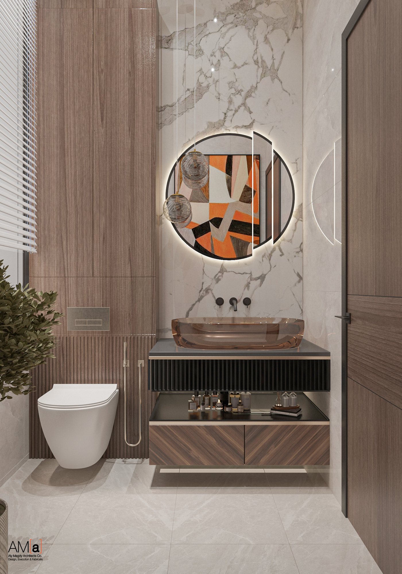 bathroom vanity SHOWER neoclassic kwuit luxury colorful vray ModernBathroom
