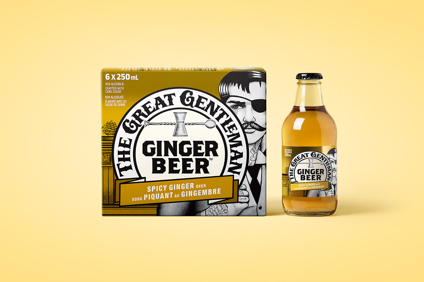 beverage boisson brand identity emballage etiquette design ginger beer identity Logo Design packaging design redesign