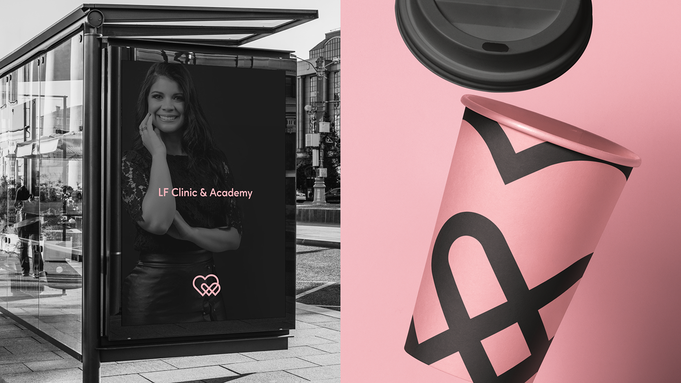 logo mark branding  brand beauty academy Microblading heart rose