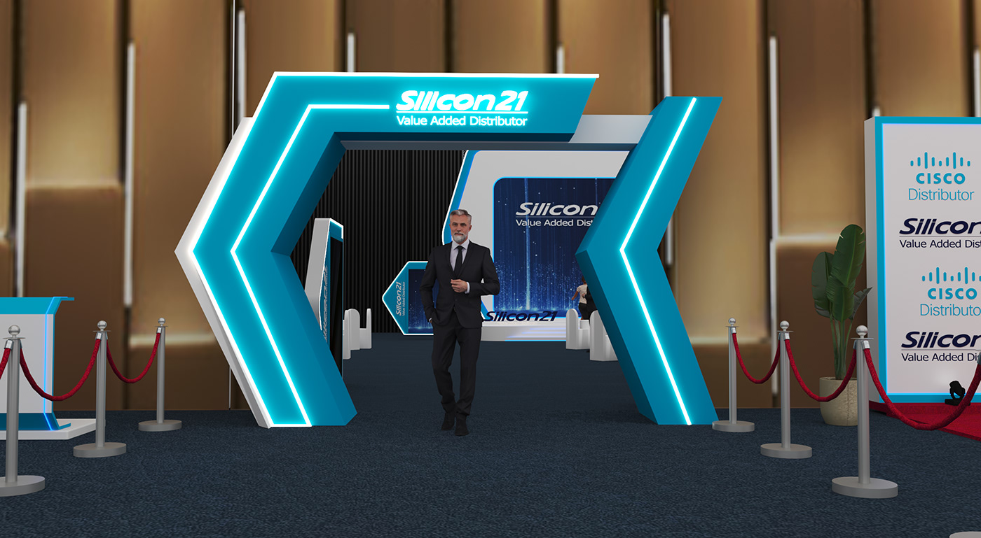 Stage Event Advertising  gate 3D Render vray visualization silicon sisco