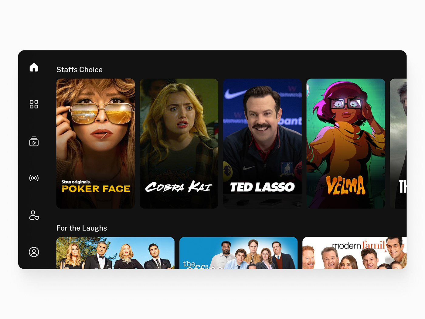 Appletv+ HBO max Netflix paramount plus product design  Streaming App tv app TVOS ui design UX design