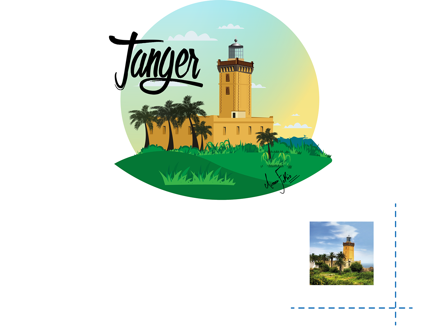 flat design city graphic design  Morocco building free sticker ILLUSTRATION  freebies
