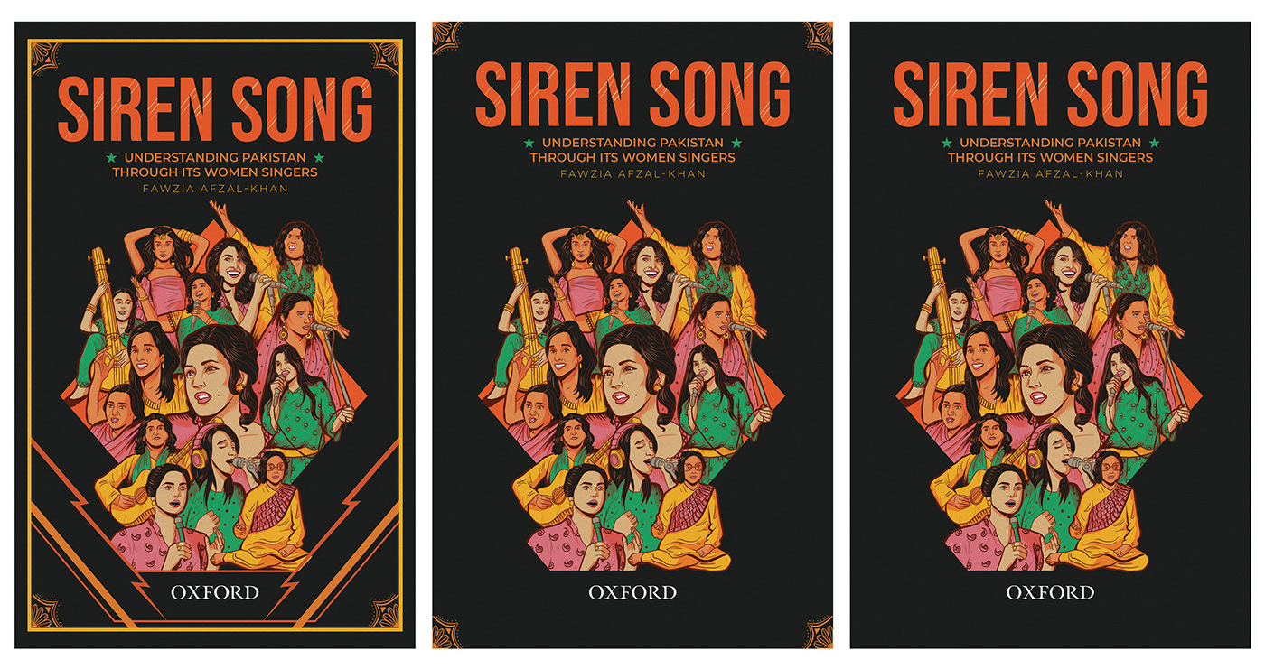 book cover book design Cover Art Pakistan Shehzil Malik women empowerment women singers.= Women's art