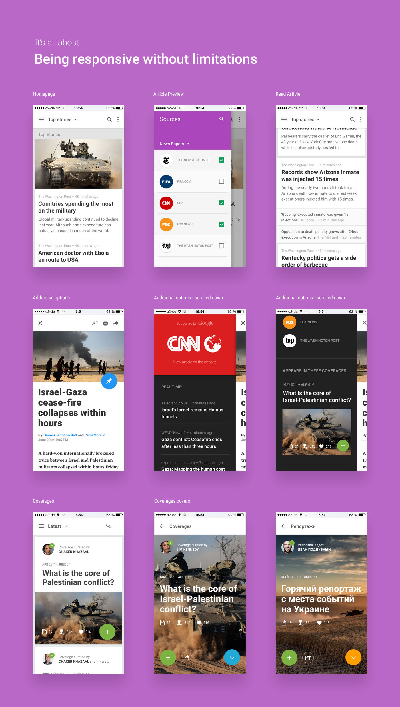 Adobe Portfolio google Google News news redesign concept design clean material