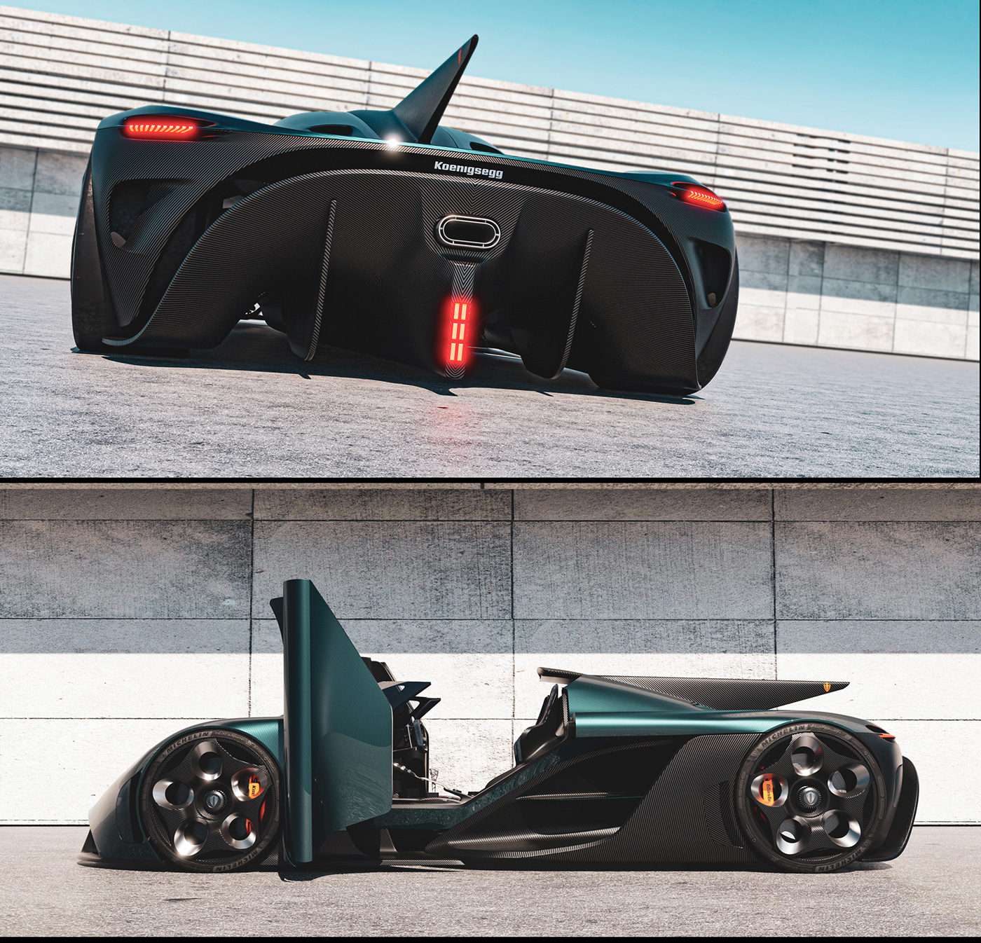 Koenigsegg Transportation Design design car industrial design  3d modeling blender visualization exterior aerodrama
