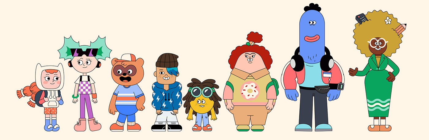 cartoon Character design  Education Laptop school ILLUSTRATION  animation  2D motion graphics  Digital Art 