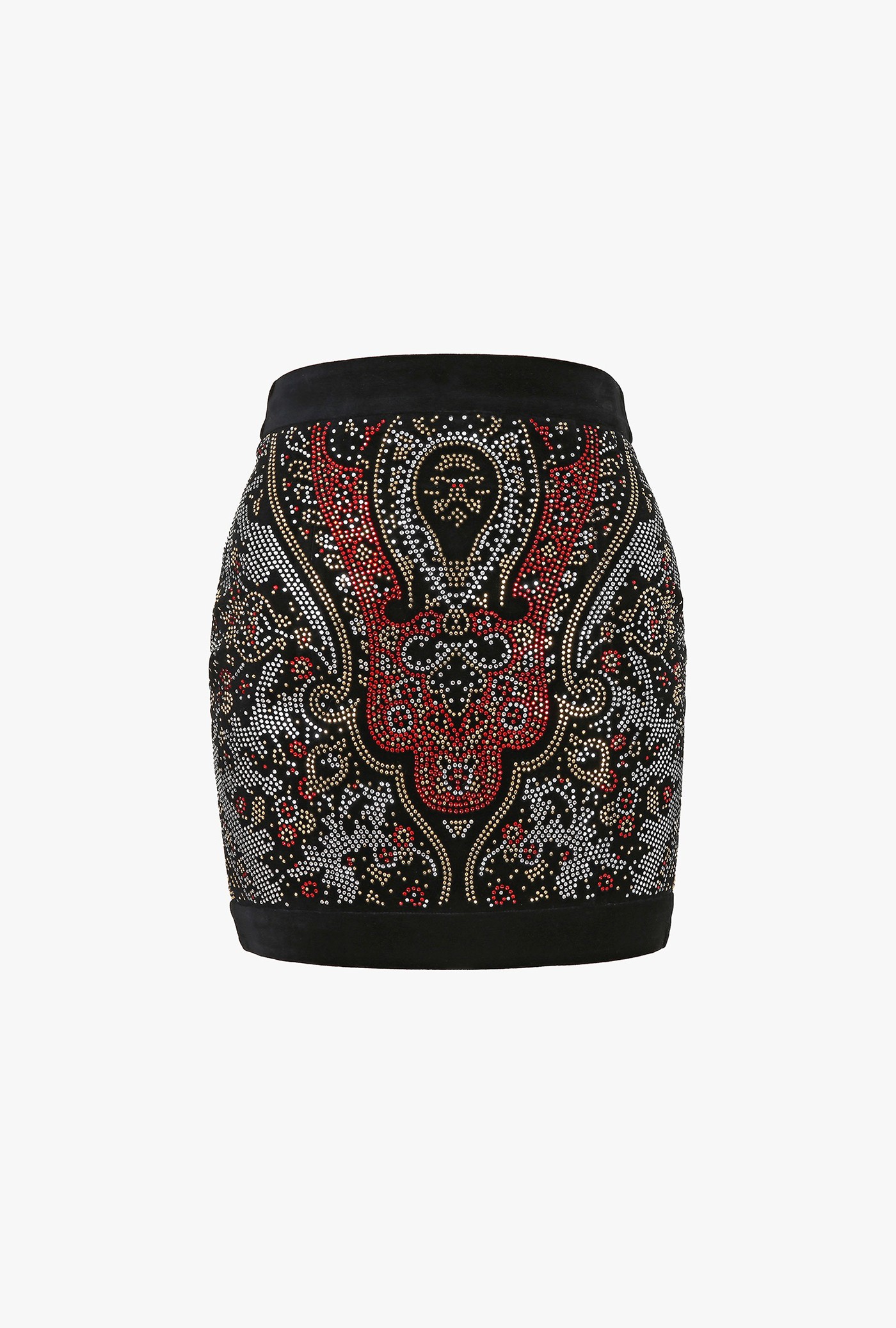 Balmain strass rhinestones crystal studs Studded Embellished Swarovski dress skirt