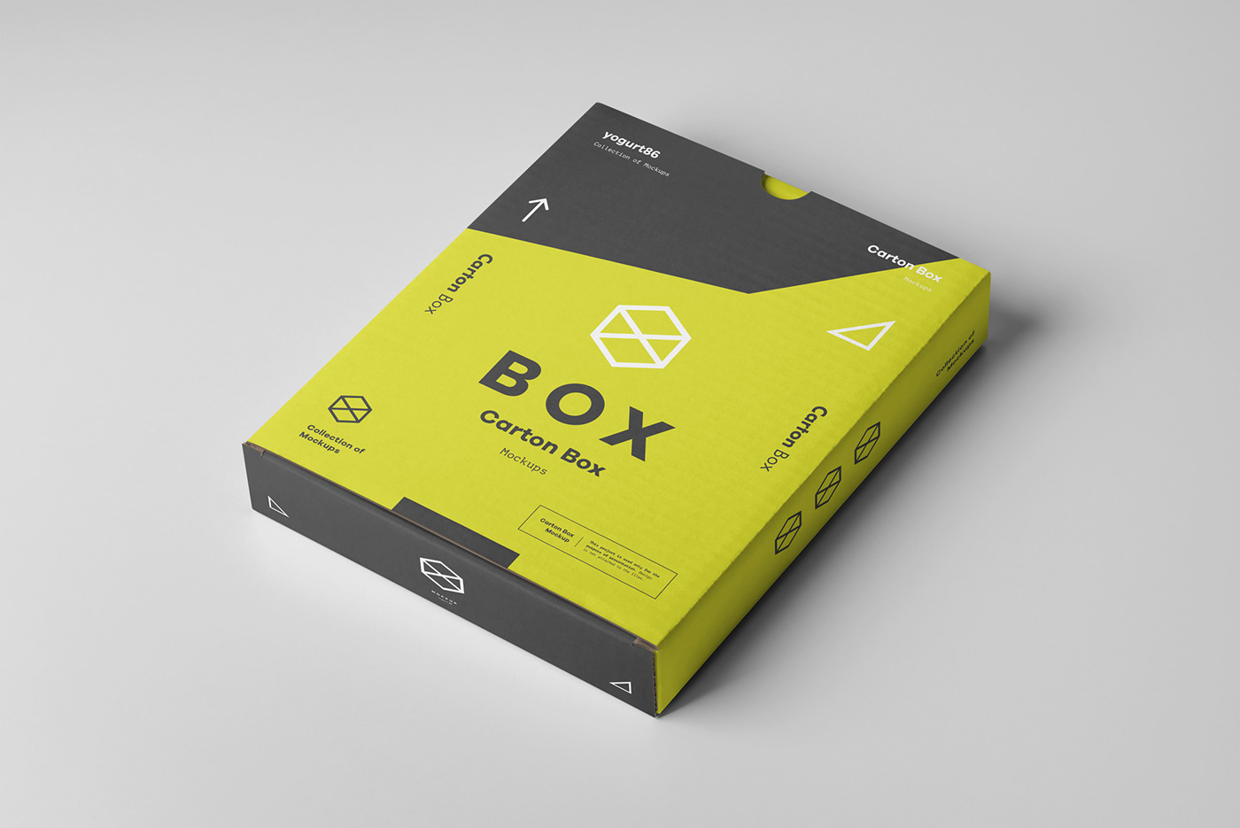 box cartboard device paper eco brown flat Mockup product