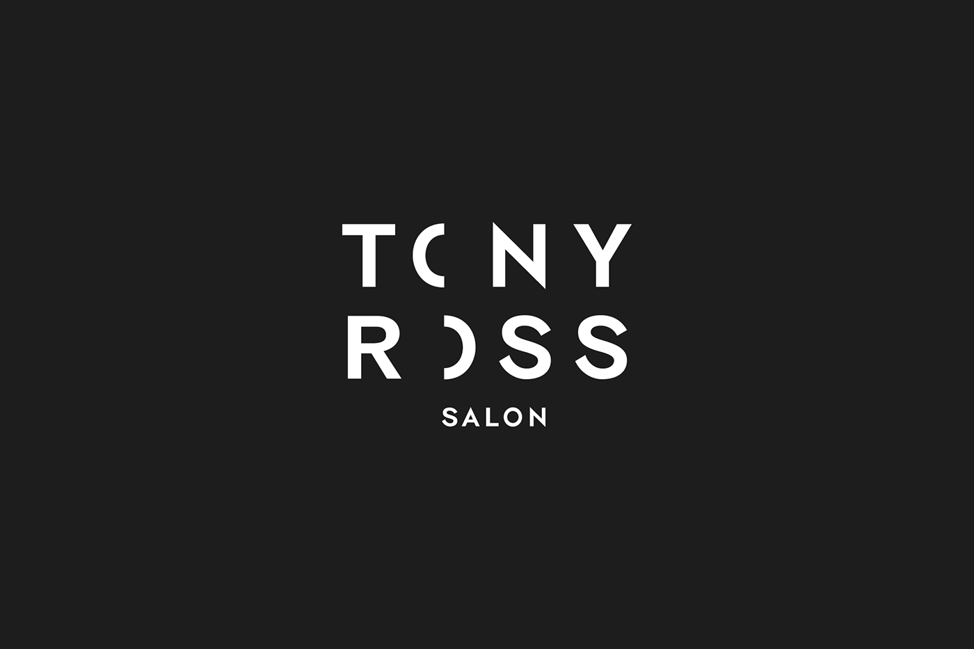 hairdresser cut Style industrial Logotype type mark minimal salon