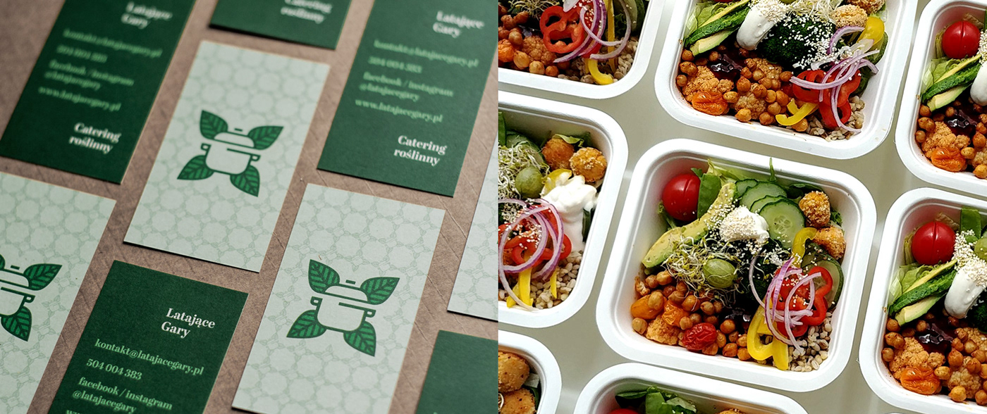 Vegan catering logo and business card