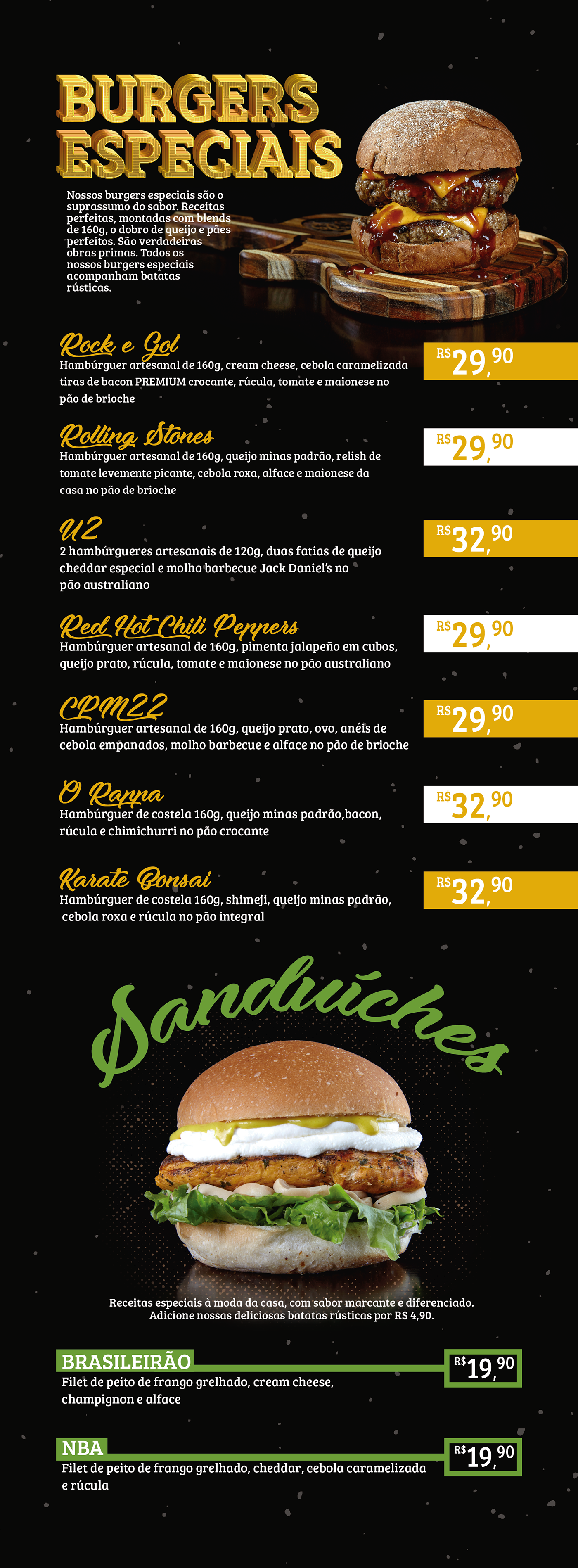 cardápio menu hamburgueria Food  impresso design diagramação burger lanches restaurante