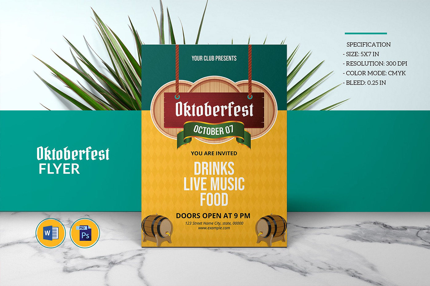 night party party flyer flyers music party oktoberfest octoberfest photoshop template club german MS Word template