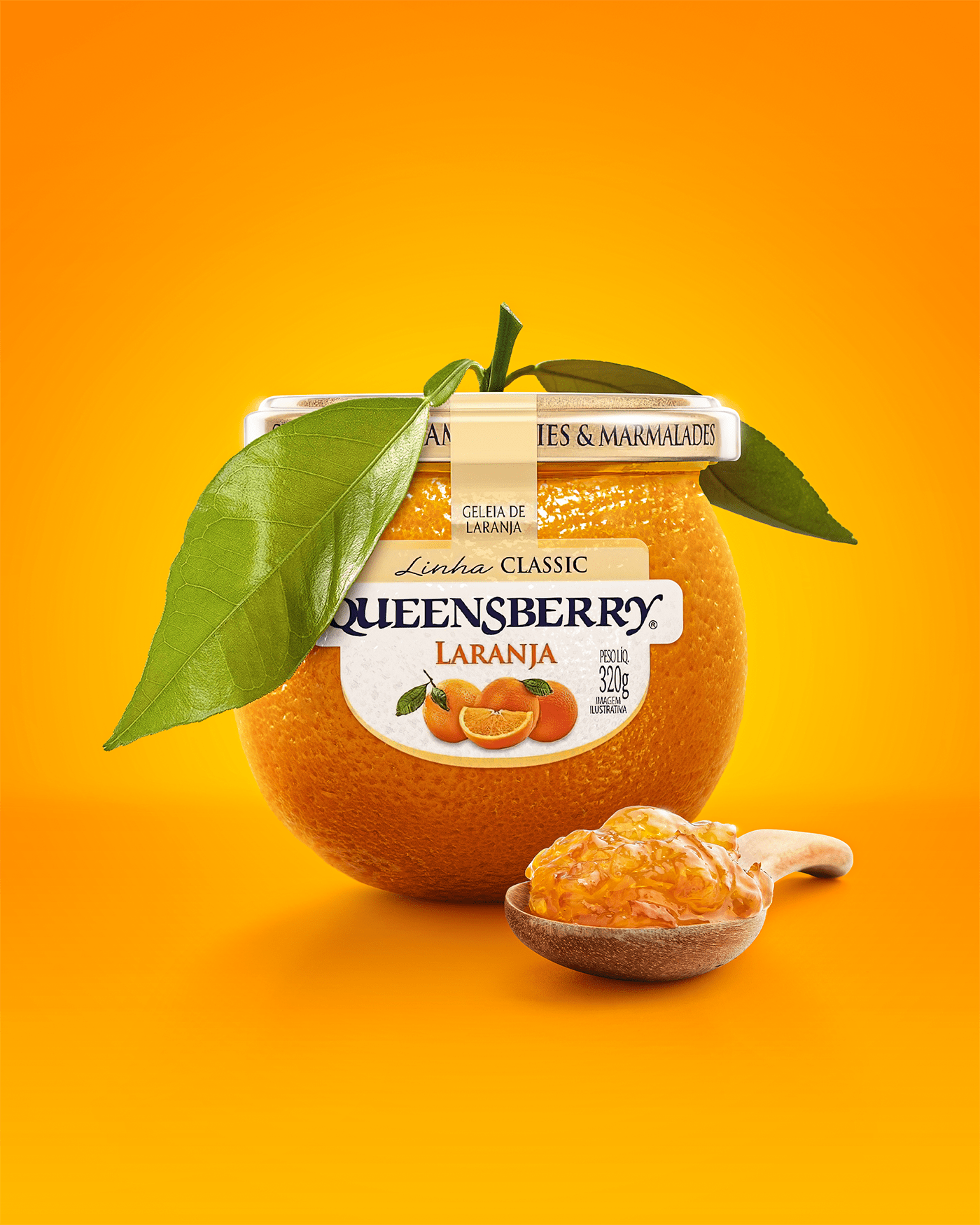 Advertising  flyer Fruit jam manipulation marketing   orange Queensberry retouch social media