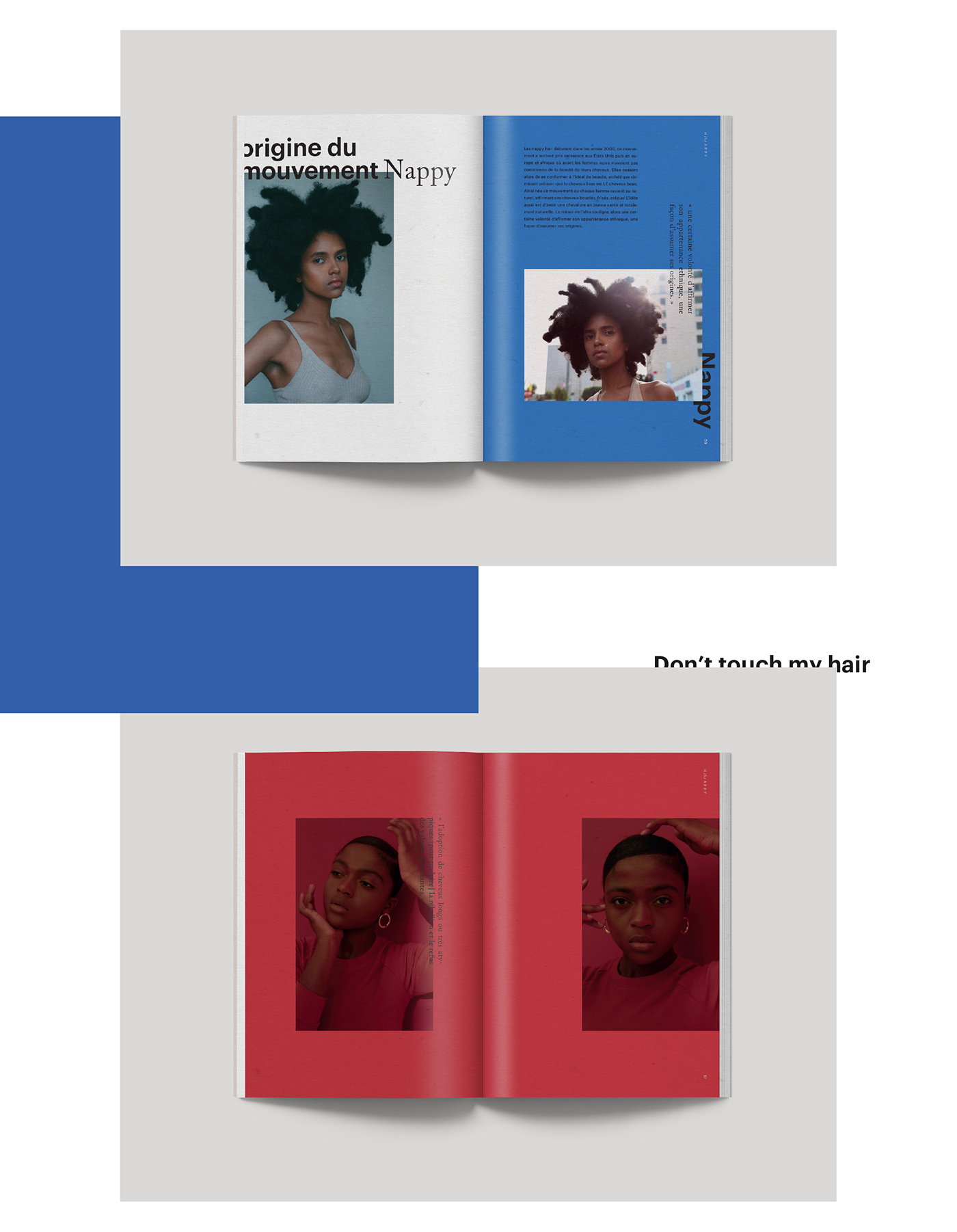 editorial edition Layout book InDesign graphisme photo photograph afro nappy