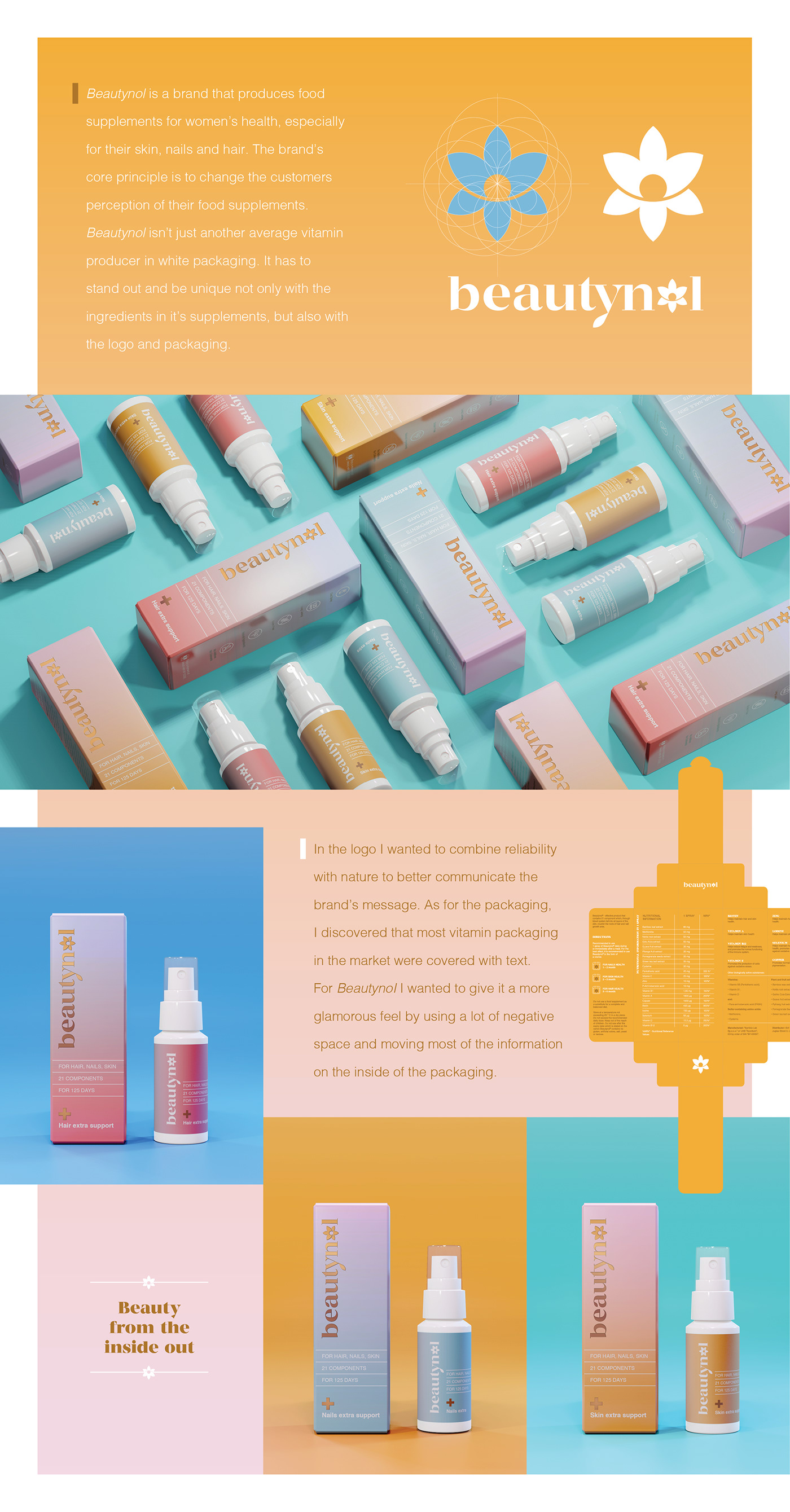brand brandind colors design food supplement gradient logo package Packaging vitamins