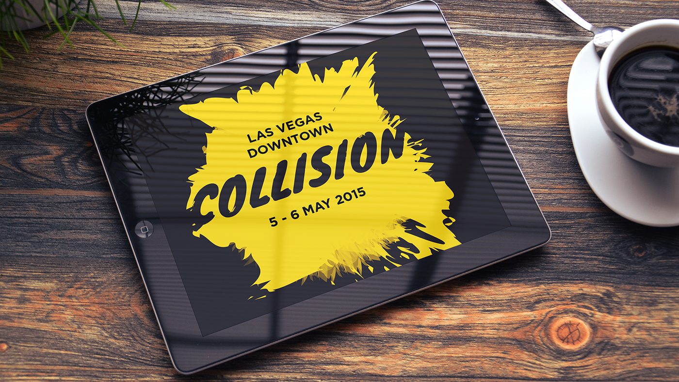Exhibition  conference Las Vegas Collision collisionconf dynamic brand websummit modern awesome minimal black and white yellow inspire Behance
