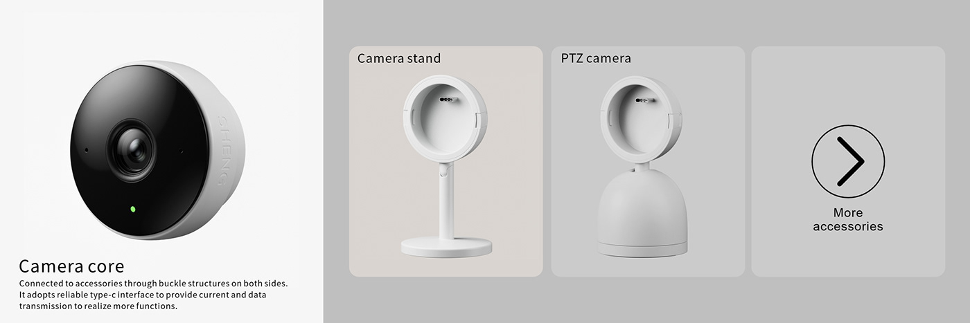 modular security camera IoT family concept Smart home monitor safe