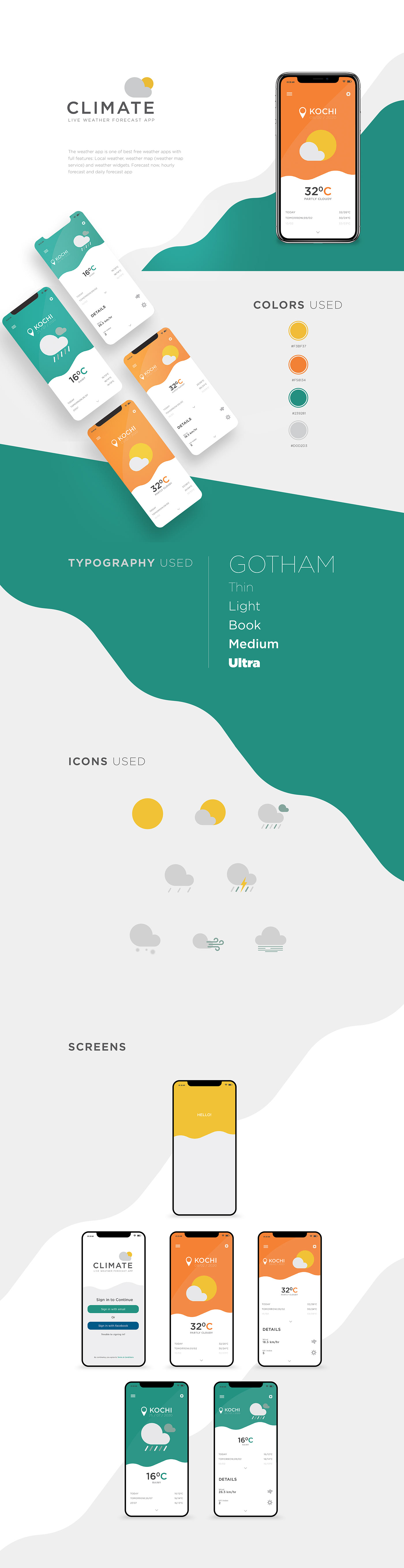 ui design app app ui weather ux design user interface